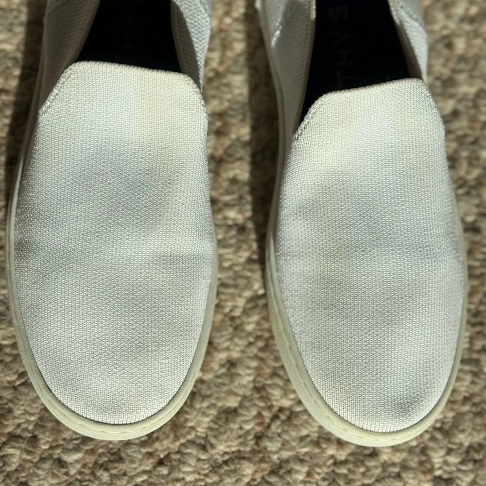 Rothy's The Original Slip On Sneaker Womens Size 7.5 White Casual Knit Shoes